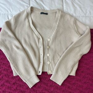Brandy Melville Cream Cardigan Sweater